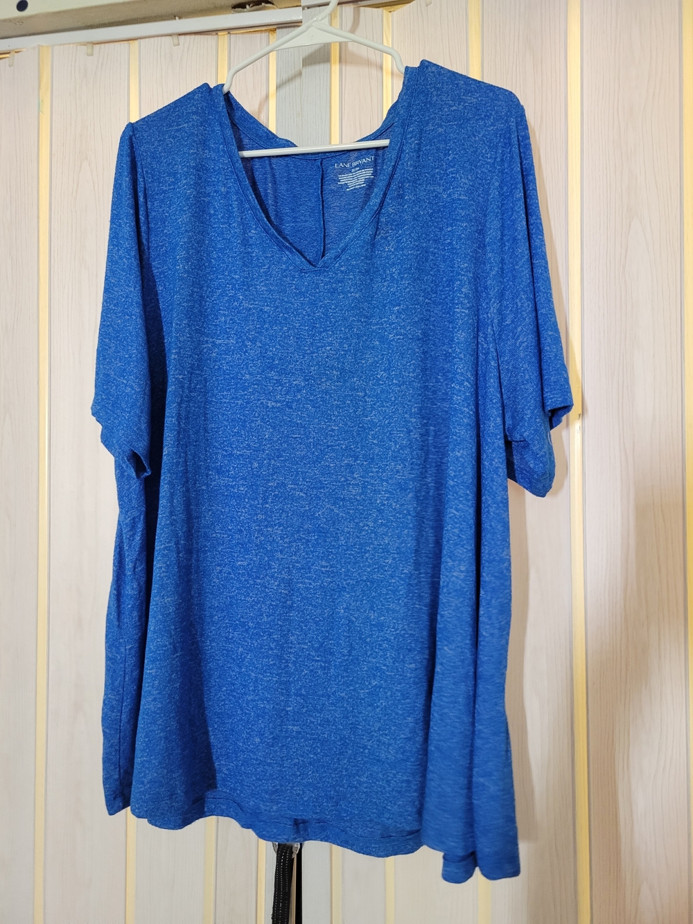 Lane Bryant Royal Blue V-Neck Short Sleeve Tee